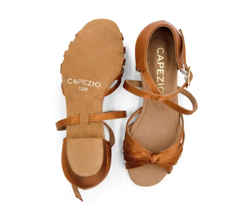 Capezio Valentina, pantofi de dans pentru fete - Tan
