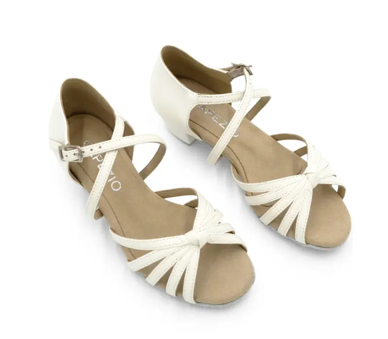 Capezio Valentina, pantofi de dans pentru fete - Alb