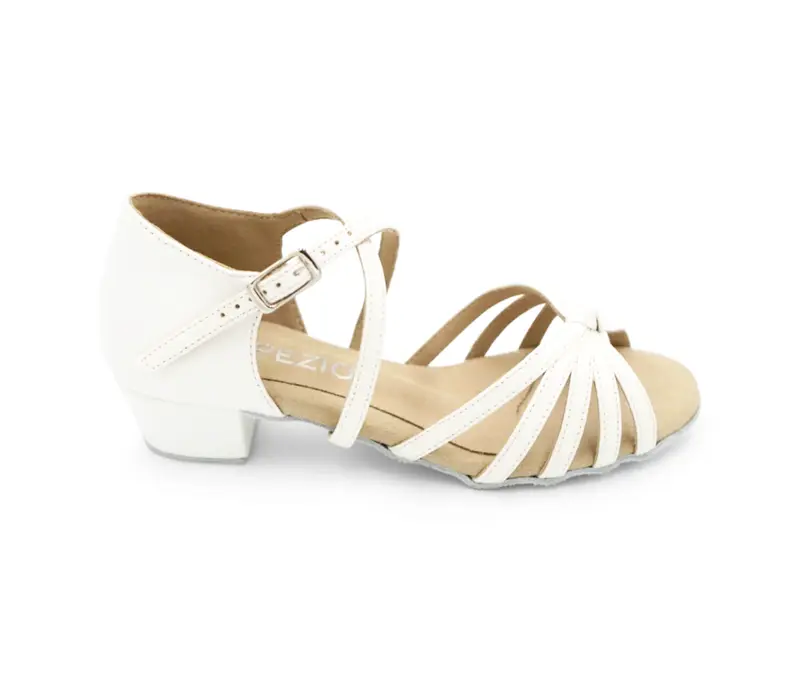 Capezio Valentina, pantofi de dans pentru fete - Alb