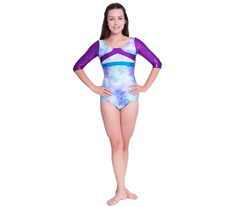 Capezio Gymnastics Arch Back,dres de gimnastică - Capezio Laser lights blue