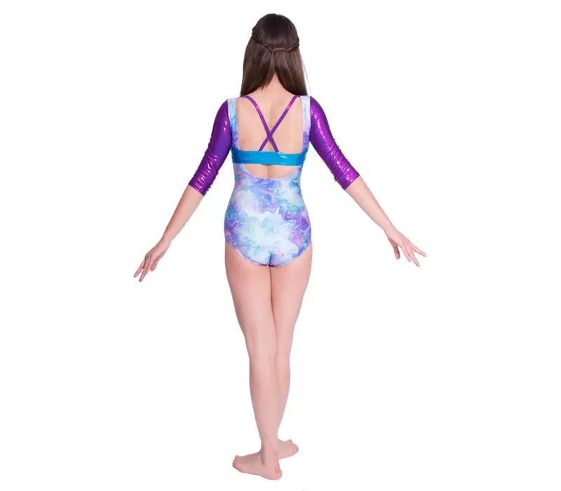 Capezio Gymnastics Arch Back,dres de gimnastică - Capezio Laser lights blue