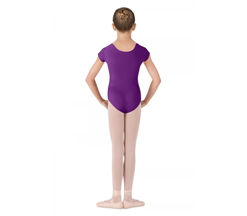 Bloch Dujour, costum de balet cu mâneca scurtă - Violet vânătă Bloch