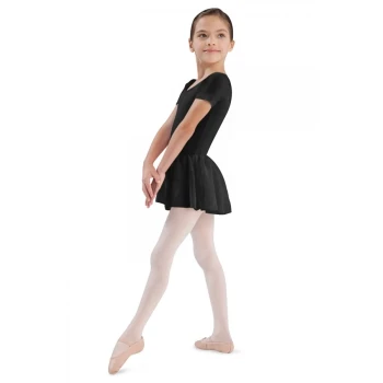 Bloch Tiffany, dres din bumbac cu mânecă scurtă și fustiță - Negru