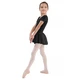 Bloch Tiffany, costum de balet din bumbac cu mâneca scurtă cu fustă