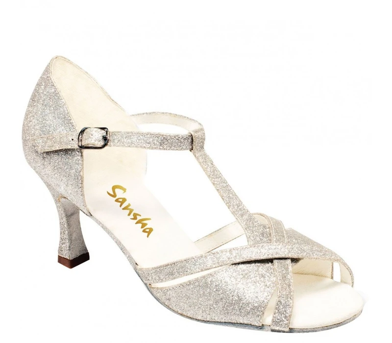 Sansha Tina, pantofi pentru dans de societate - Argintiu