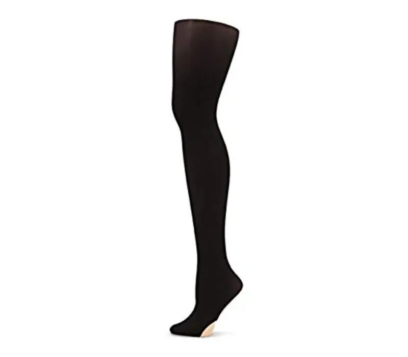 Capezio ultra soft transition tights 1816C, ciorapi convertibile pentru copii - Negru