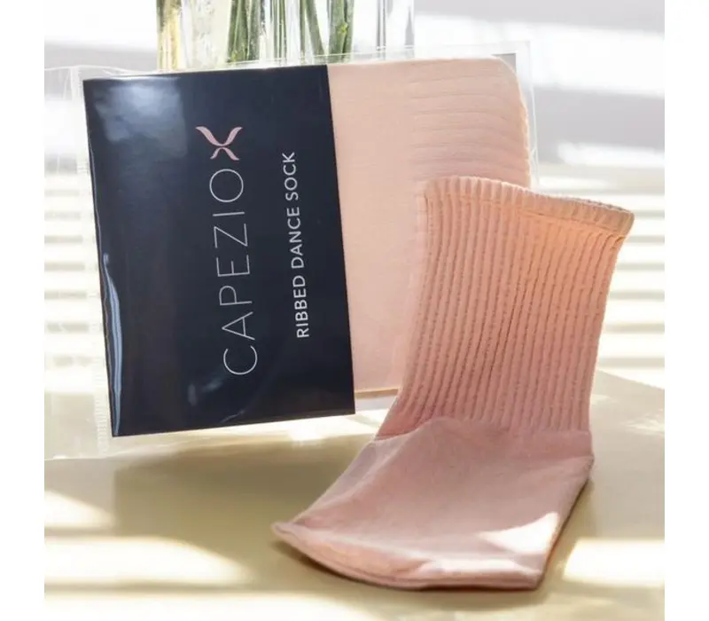 Capezio Ribbed sock, șosete - Roz balet Capezio