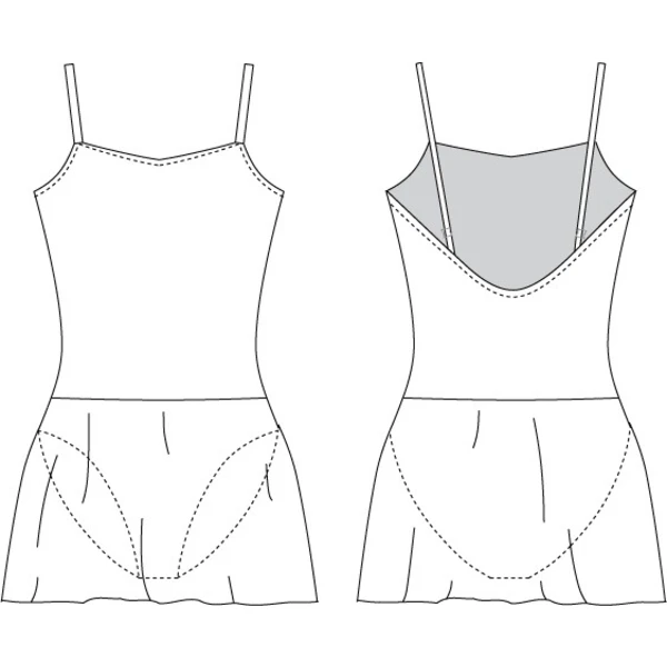 Capezio Camisole Dress, costum de balet cu fustă