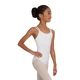 Capezio Double Strap Camisole Leotard CC123, costum de balet - Alb