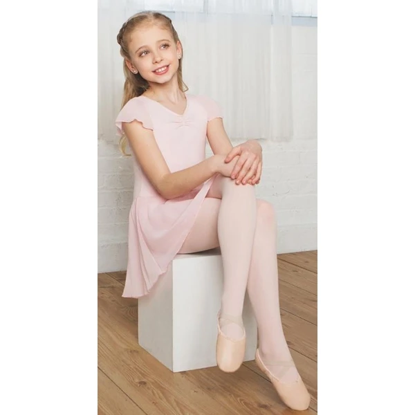 Capezio flutter sleeve dress, costum de balet cu fustă