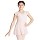 Capezio flutter sleeve dress, costum de balet cu fustă - Roz Capezio