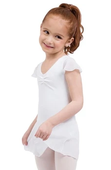 Capezio flutter sleeve dress, costum de balet cu fustă