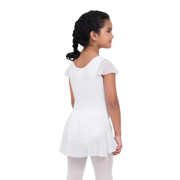 Capezio flutter sleeve dress, costum de balet cu fustă