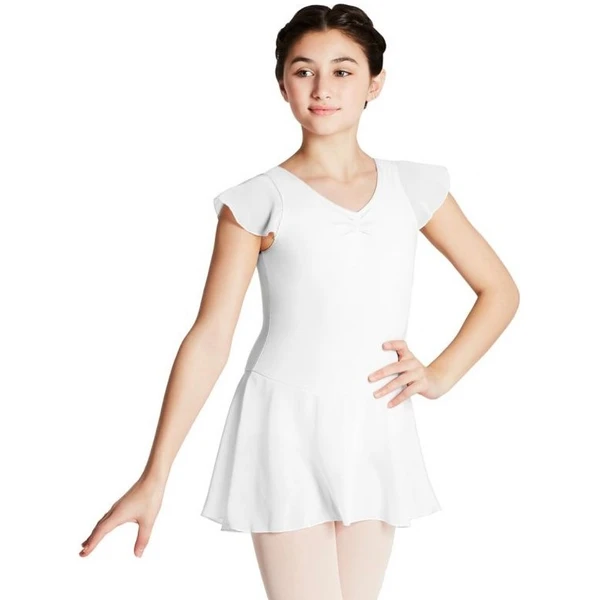 Capezio flutter sleeve dress, costum de balet cu fustă