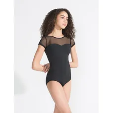 Capezio Meryl Mesh Yoke Short Sleeve, costum de balet