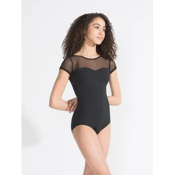 Capezio Meryl Mesh Yoke Short Sleeve, costum de balet