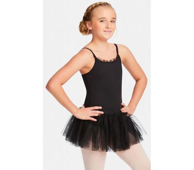 Capezio Parfait, costum de balet pentru copii cu fusta tutu - Negru