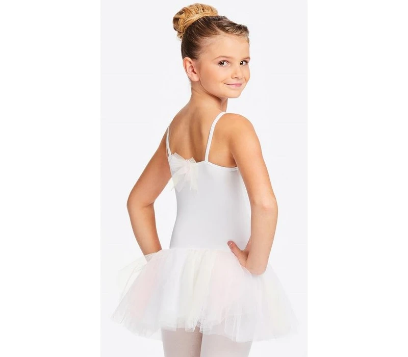 Capezio Parfait, costum de balet pentru copii cu fusta tutu - Alb