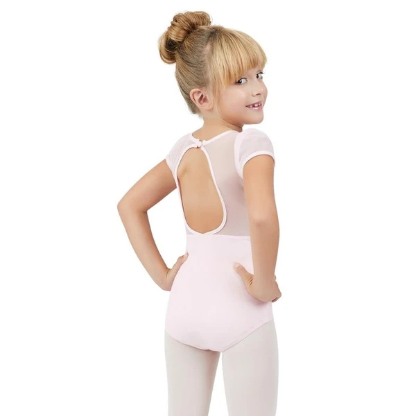 Capezio puff sleeve keyhole back leotards, costum de balet pentru copii