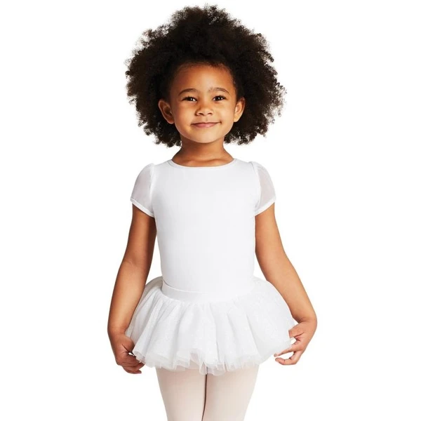 Capezio puff sleeve keyhole back leotards, costum de balet pentru copii