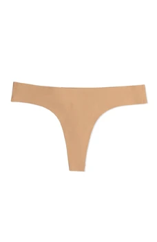 Capezio Seamless Thong, tanga bej pentru femei fără cusături 