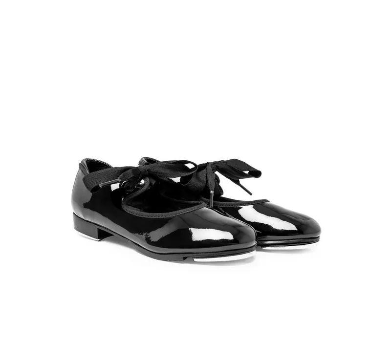 Capezio Shuffle Tap shoe, pantofi de step pentru copii - Negru lacuit