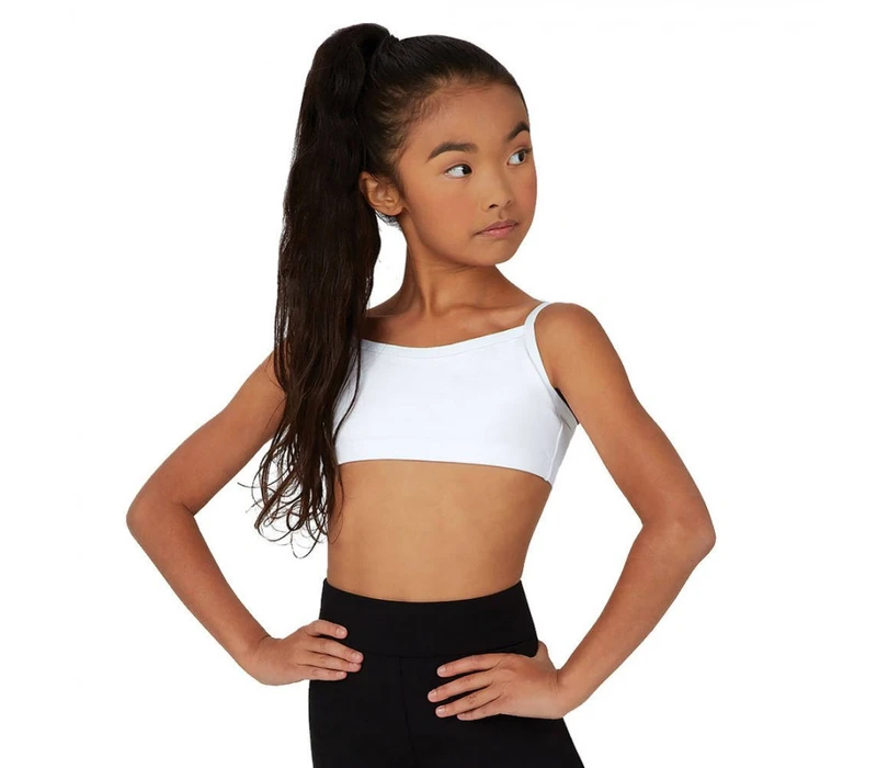 Capezio Camisole Bra Top, sutien sport - Alb