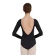 Capezio V neck long sleeve, costum de balet Capezio V neck long sleeve, costum de balet