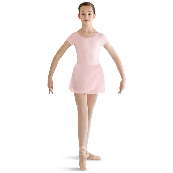 Bloch costum de balet cu mâneca scurtă cu fustă