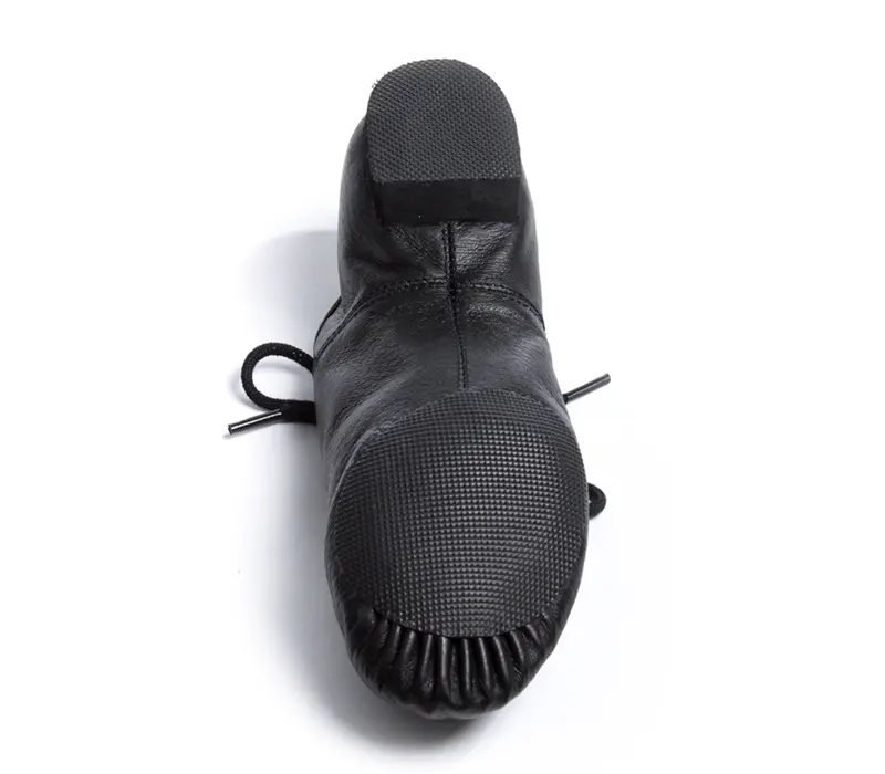 Dansez Vous Leo, pantofi de jazz din piele pentru copii - Negru
