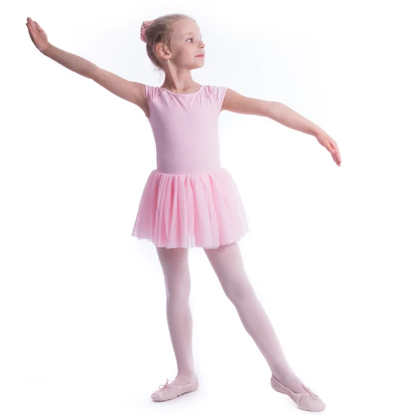 Mirella M1538C Flower Burst, dres pentru copii cu fustiță tutu Mirella M1538C Flower Burst, dres pentru copii cu fustiță tutu