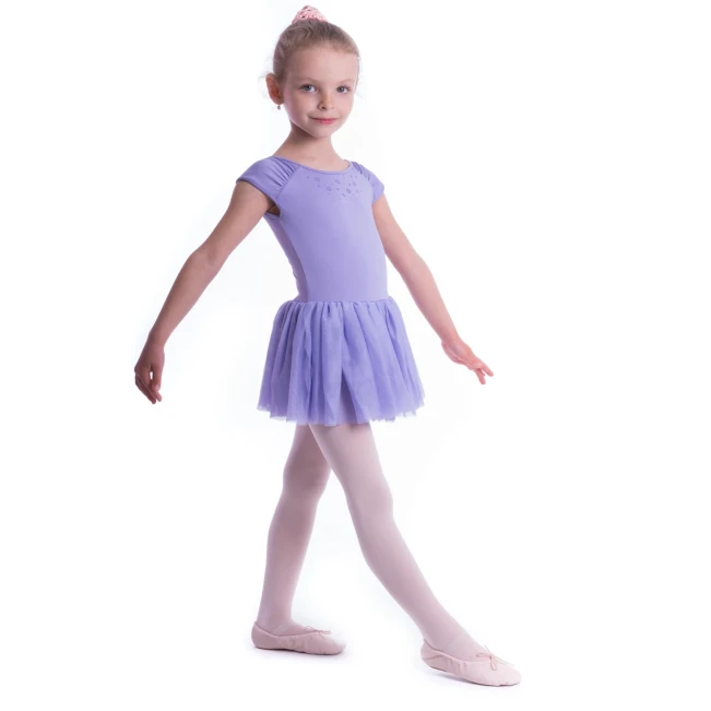 Mirella M1538C Flower Burst, dres pentru copii cu fustiță tutu Mirella M1538C Flower Burst, dres pentru copii cu fustiță tutu