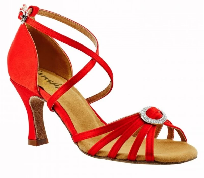 Sansha Barbara, pantofi de dans latino - Roșu Sansha