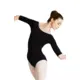 Capezio boatneck 3/4 sleeve Leotard, costum de balet