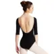 Capezio boatneck 3/4 sleeve Leotard, costum de balet