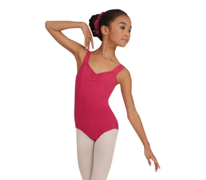 Capezio Leotard, costum de balet pentru copii cu bretele late - Dud închis Capezio