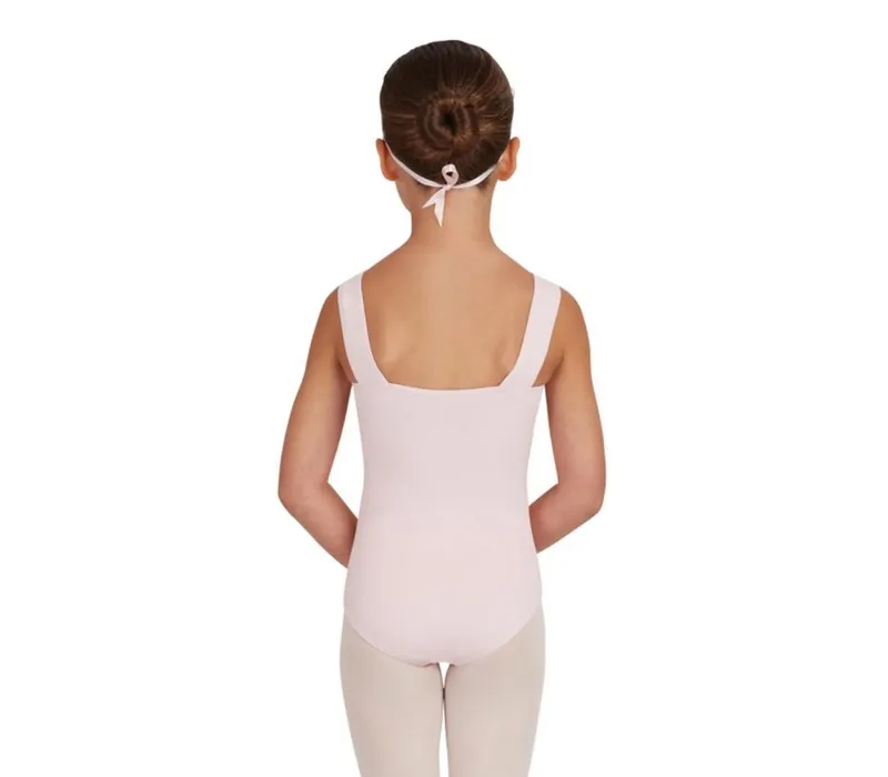 Capezio Leotard, costum de balet pentru copii cu bretele late - Roz Capezio