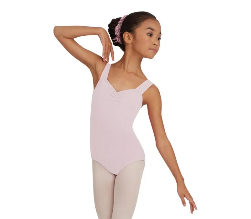 Capezio Leotard, costum de balet pentru copii cu bretele late - Roz Capezio